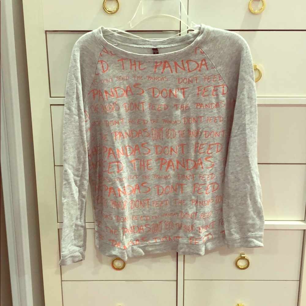 Don’t Feed the Pandas statement sweatshirt